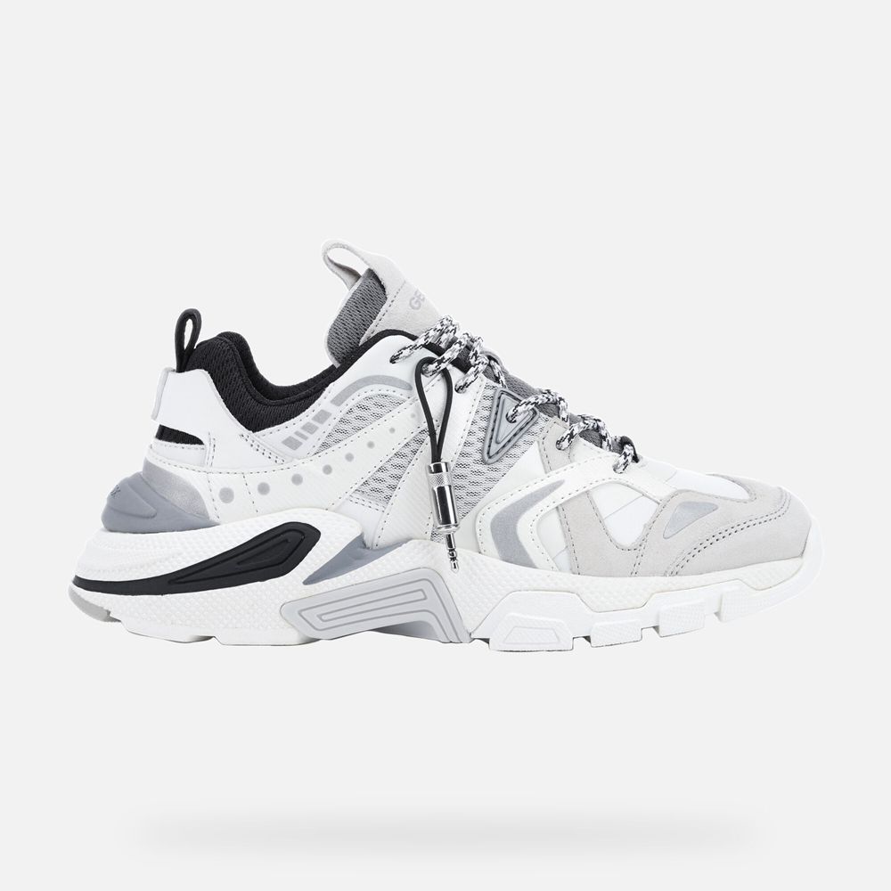 Geox Erkek Spor Ayakkabı Beyaz/Siyah - T01 Phonica - QNL-267430